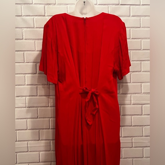 THE AVENUE women’s short sleeve button down maxi red dress /size 18 - Picture 7 of 12
